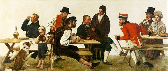 Friedrich Stirnimann: Kilbi Kirchweih im Kanton Luzern: Streitende Geister (1891) 