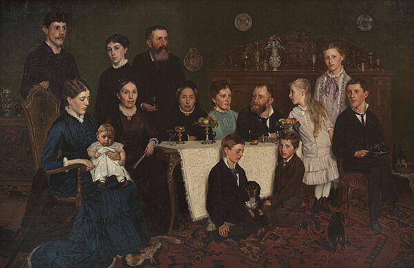 Friedrich Stirnimann: Familienbild Jost Meyer-am Rhyn (1890) 