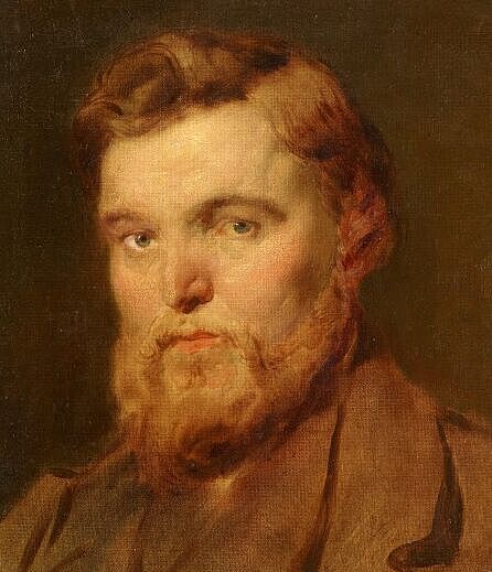 Hans Canon: Bildnis Hans Thoma. Studie (um 1865). Thoma war der wohl berühmteste Mitstudent Stirnimanns in Karlsruhe.