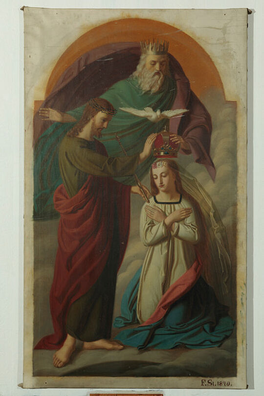 Werk Pfarrkirche Appenzell AI: Marienkrönung als Teil des Hauptaltars