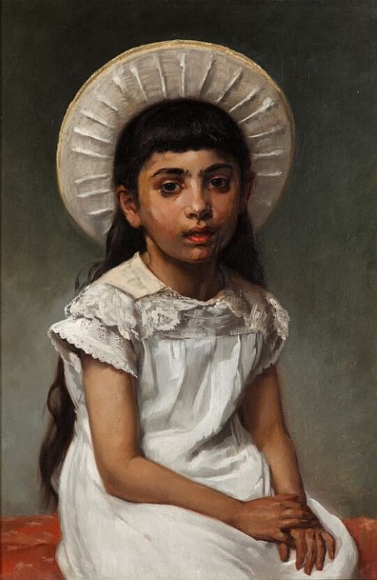 Werk Mädchen mit weissem Hut