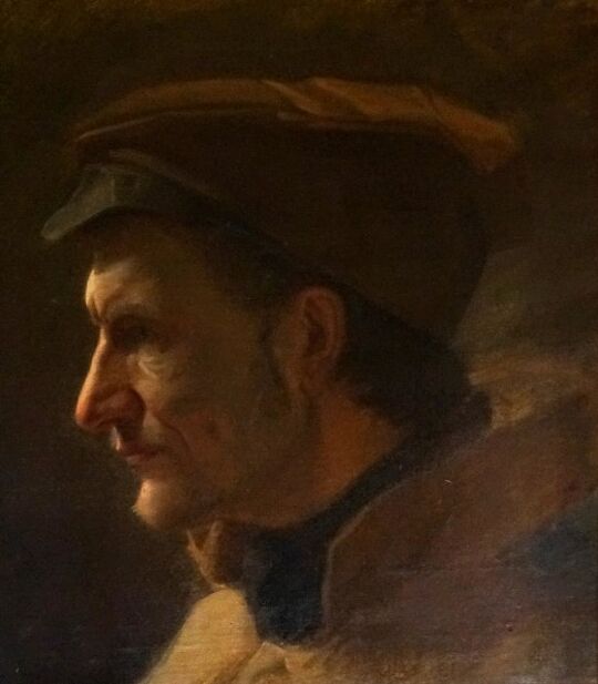 Werk Profilporträt eines Mannes mit Mütze