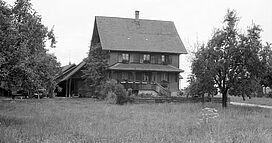 Geburtshaus Friedrich Stirnimanns im heutigen Ausserdorf in Ettiswil. Das Gebäude wurde im Jahr 2020 abgerissen.