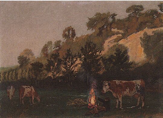 Werk Kuhjunge am Feuer